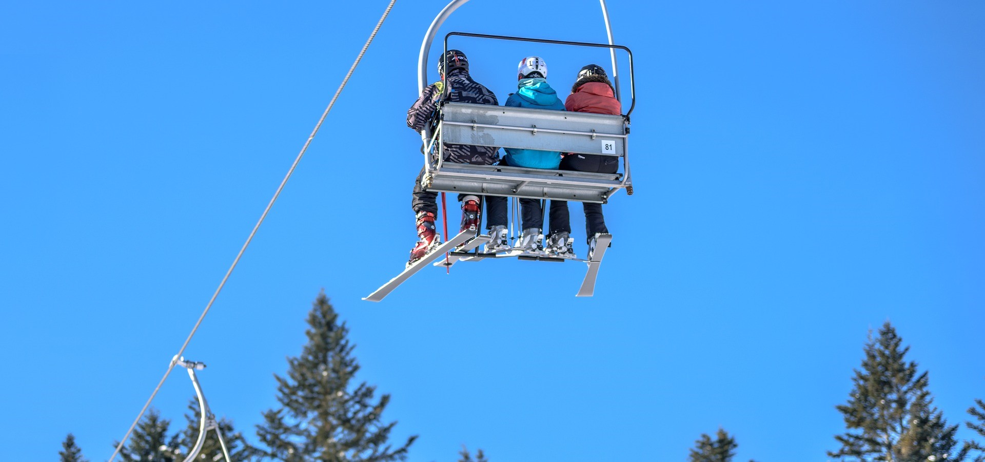 Many ski-lifts are high up in the air